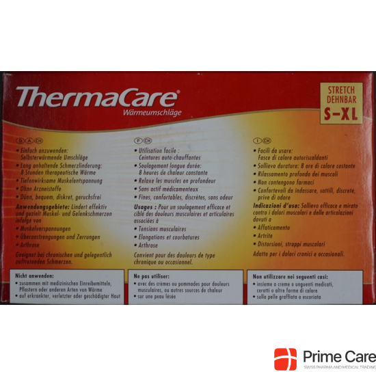 Thermacare Back cover 4 pieces buy online