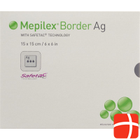 Mepilex Ag Border Schaumverband 15x15cm 5 Stück