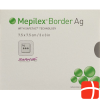 Mepilex Ag Border Schaumverband 7.5x7.5cm 5 Stück