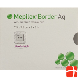 Mepilex Ag Border Schaumverband 7.5x7.5cm 5 Stück