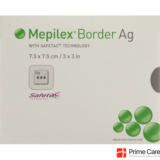 Mepilex Ag Border Schaumverband 7.5x7.5cm 5 Stück buy online