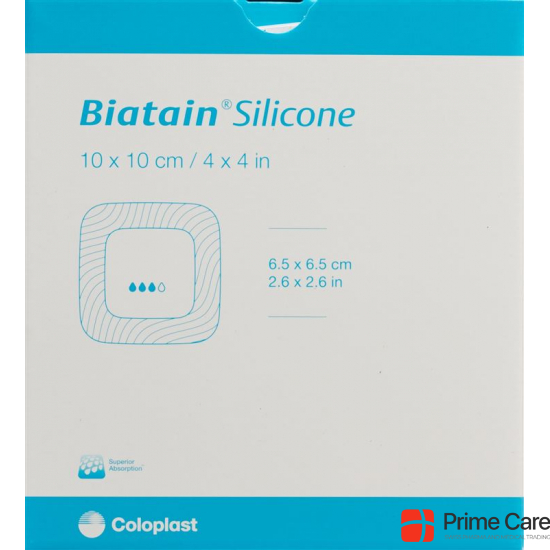 Biatain Silikon Schaumverband 10x10cm Selbsthaftend 10 Stück buy online