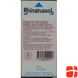 Rhinatussol Sirup Kind Flasche 125ml