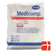 Medicomp Vlieskompressen 7.5x7.5cm Nicht Steril 100 Stück
