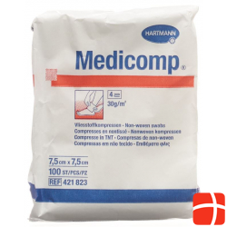 Medicomp Vlieskompressen 7.5x7.5cm Nicht Steril 100 Stück