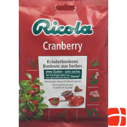 Ricola Cranberry Kräuterbonbons ohne Zucker Beutel 125g