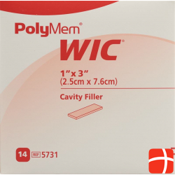 Polymem Wic Wundfueller 2.5x7.6cm Steril 14 Stück