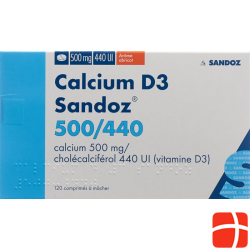 Calcium D3 Sandoz Kautabletten 500/440 Aprikose 120 Stück