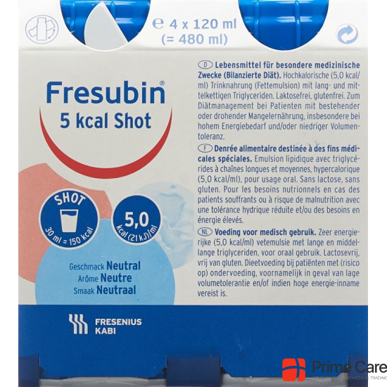 Fresubin 5kcal Shot Neutral 4x 120ml buy online