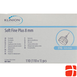 Klinion Soft Fine Pl Pen-Nadel 8mm 31g 110 Stück