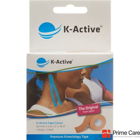 K-active Kinesio Tape 5cmx5m Beige Wasserabweisend 6 Stück buy online