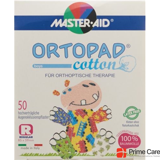 Ortopad Cotton Occlusionspflaster Regular Boy 4 years and 50 pc