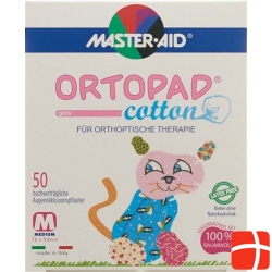 Ortopad Cotton Occlusionspflaster Medium Girls 2-4 years 50 pcs