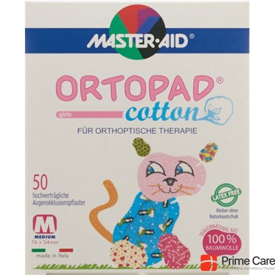 Ortopad Cotton Occlusionspflaster Medium Girls 2-4 years 50 pcs