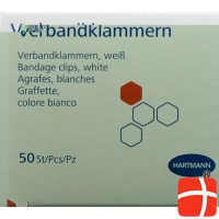 IVF Verbandklammern Latexfrei Weiss 50 Stück