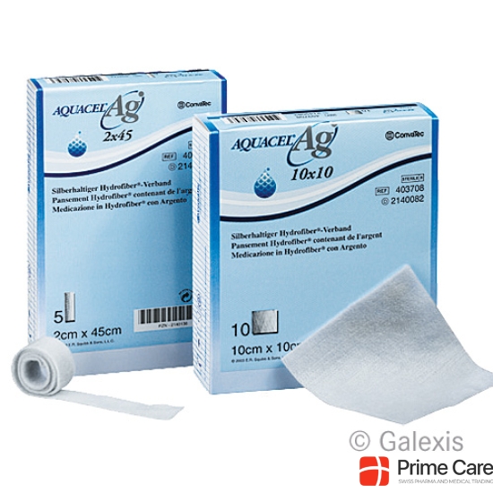 Aquacel Ag Hydrofiber Tamponade 1x45cm Stark Faser 5 Stück buy online