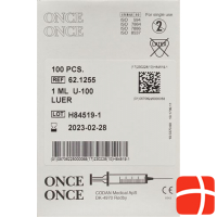 Once Einmalspritze Ins Luer ohne Nadel 100x 0.5ml