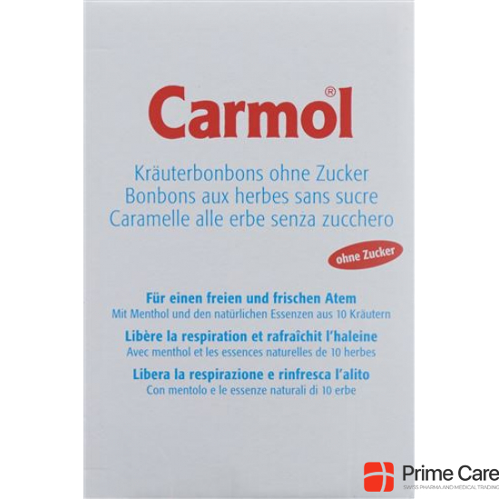 Carmol Kräuterbonbons ohne Zucker Beutel 75g buy online