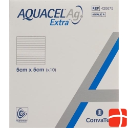 AQUACEL Ag + Extra compress 5x5cm 10 pcs