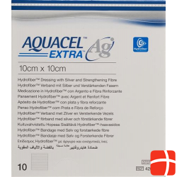 Aquacel Ag Extra Hydrofiber Verband 10x10cm 10 Stück