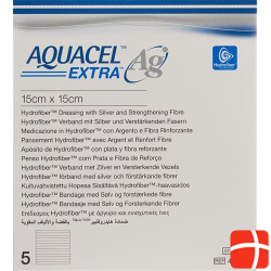 Aquacel Ag Extra Hydrofiber Verband 15x15cm 5 Stück