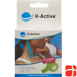 K-Active Kinesiology Tape Classic 5cmx5m green waterproof 6 pcs