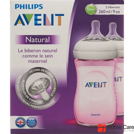 Avent Philips Naturnah bottle 2x260ml Duo pink