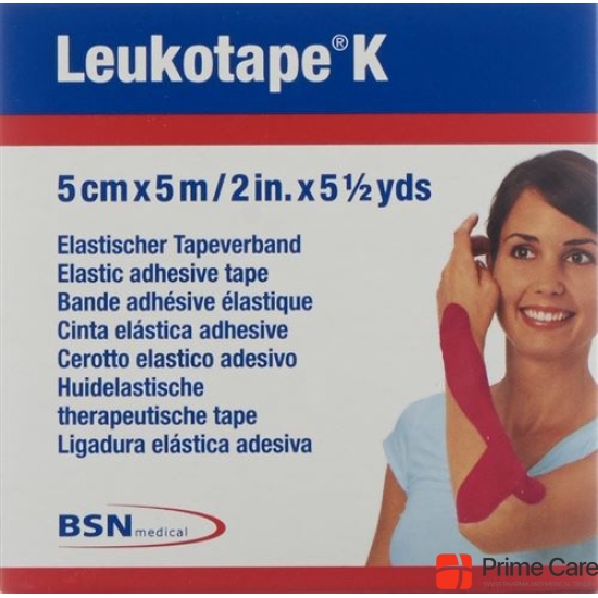 Leukotape K paving binder 5mx5cm pink 5 pcs