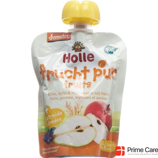 Holle Bluebird - Pouchy pear apple & blueberry oat 100 g