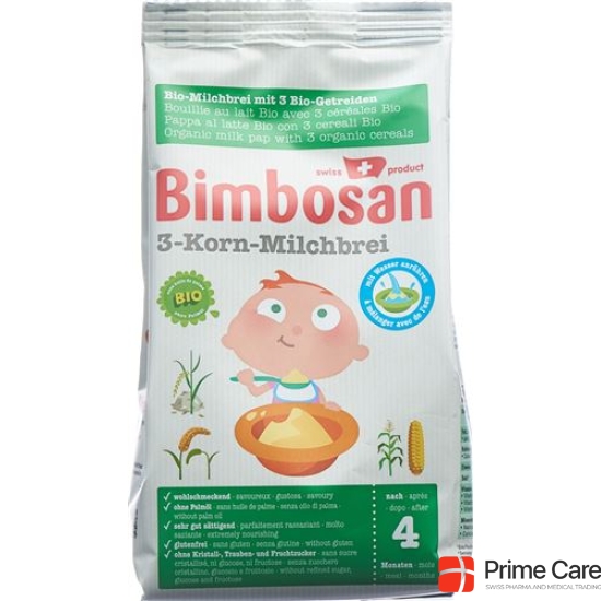 Bimbosan Organic 3-grain milk porridge 280 g