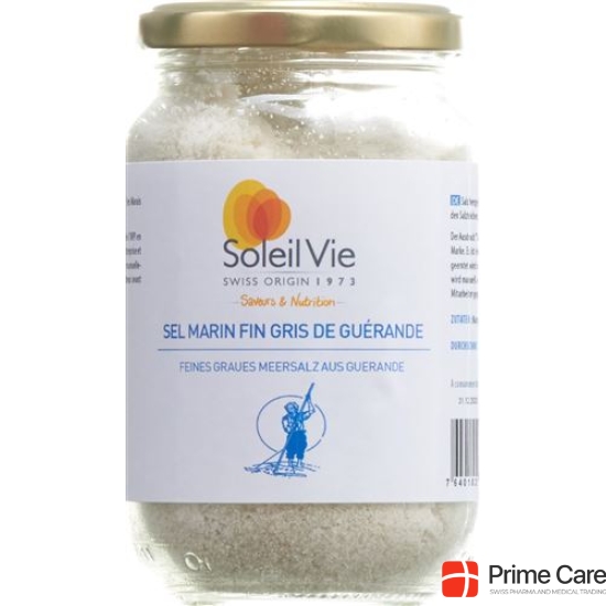 Soleil Vie sea salt gray fine Guérande Glass 300 g