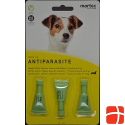 martec PET CARE Drop on antiparasite dog -15kg 3 Tb 1 ml