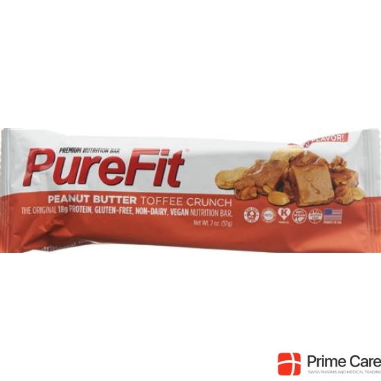 PureFit Protein Bar Toffee Crunch 100% vegan 15 x 57 g