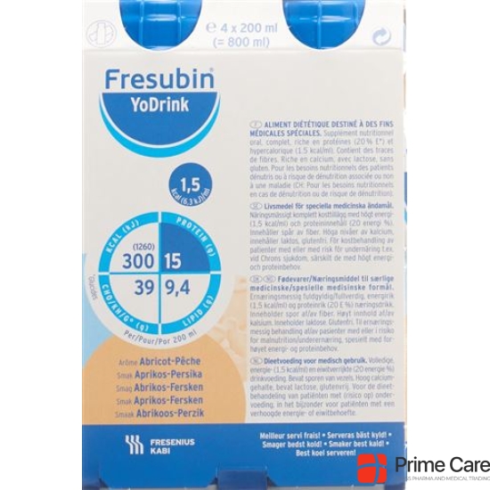 Fresubin YoDrink apricot and peach 4 x 200 ml