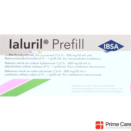 Ialuril prefill with luer lock adapter and Ialuadapter Fertspr 50 ml