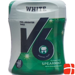 V6 White chewing gum Spearmint Ds 60 pcs