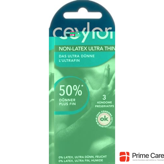 Ceylor Non Latex Condoms Ultra Thin 3 pieces