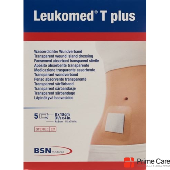 Leukomed T plus transparent wound dressing 8x10cm with the wound dressing 50 pcs