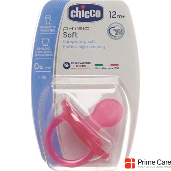 Chicco Physiological pacifier GOMMOTTO PINK silicone maxi 16-36m DE / FR