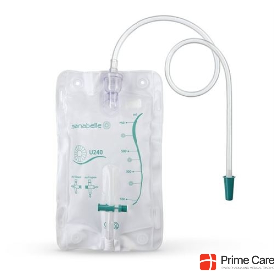 Sanabelle U240 leg bag 750ml 66cm sterile packed individually