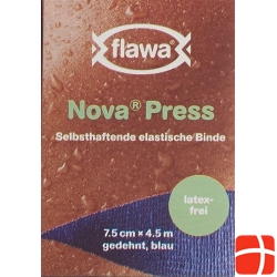 Flawa Novapress fleece bandage 7.5cmx4.5m blue latex-free