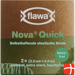 Flawa Nova Quick cohesive rice binding 2.5cmx4.5m skin color 2 pcs