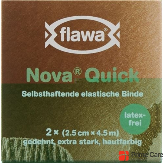 Flawa Nova Quick cohesive rice binding 2.5cmx4.5m skin color 2 pcs