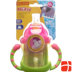 Nuby Trinkhalmtasse Flip-It Grip with handles