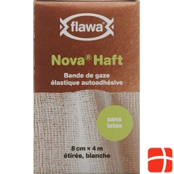 Flawa Nova prison cohesive elastic gauze bandage 8cmx4m latex-free