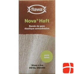 Flawa Nova prison cohesive elastic gauze bandage 10cmx4m latex-free