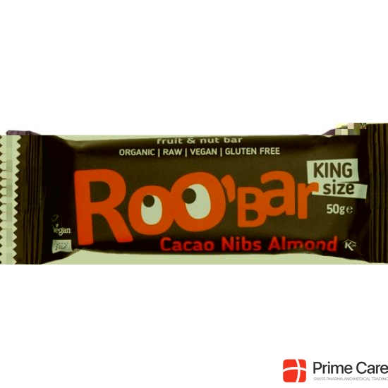 Roobar raw bar cocoa and almond splitter 16 x 50 g