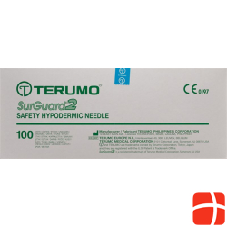 Terumo SurGuard2 Sicherheits-Einmalkanülen 18g 1.2x25mm Rosa 100 Stück