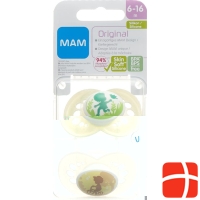 MAM Original Nuggi Silikon 6 bis 16 Monate Spezialkollektion Girl 2 Stück