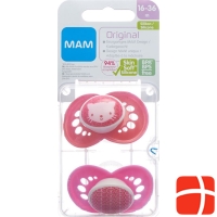 MAM Original Nuggi Silikon 16 bis 36 Monate Spezialkollektion Girl 2 Stück